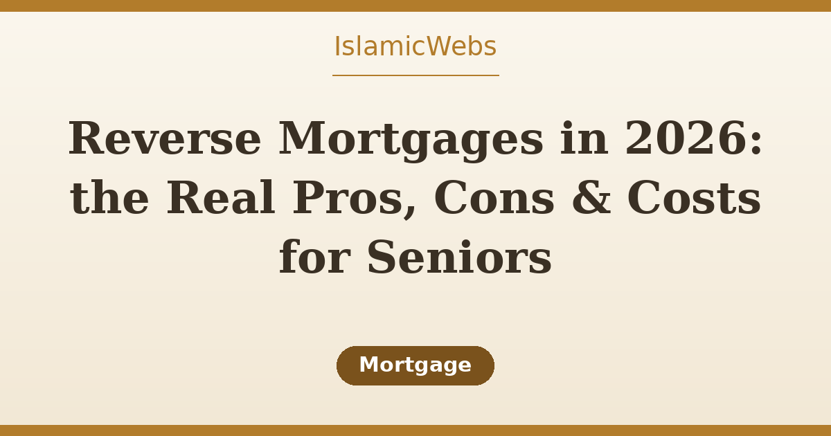Reverse Mortgages in 2026: the Real Pros, Cons & Costs for Seniors ...